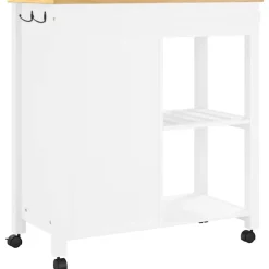 vidaXL Carros E Islas-Carrito de cocina MONZA madera maciza de pino 84x40x88,5 cm
