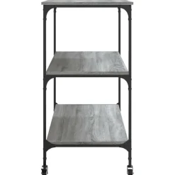 vidaXL Carrito de cocina madera ingeniería 102x50x95 cm Gris sonoma Discount