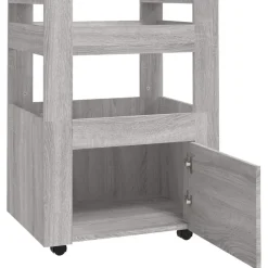 vidaXL Carrito de cocina madera contrachapada 60x45x80 cm Gris sonoma Clearance