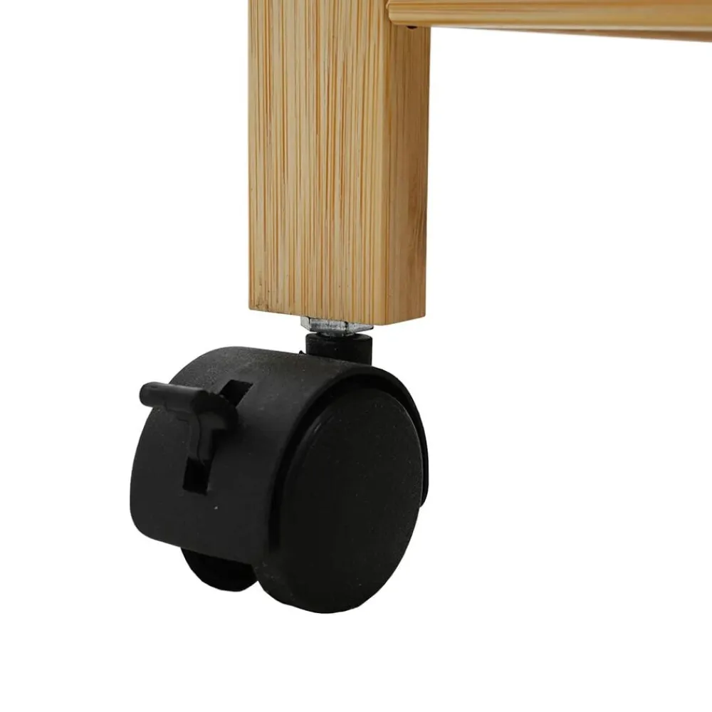 vidaXL Carros E Islas-Carrito de cocina con ruedas Natural 60 x 18 x 97 cm Bambú