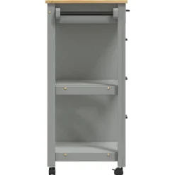 vidaXL Carros E Islas-Carrito de cocina MONZA madera maciza de pino 84x40x88,5 cm