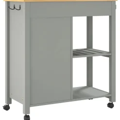 vidaXL Carros E Islas-Carrito de cocina MONZA madera maciza de pino 84x40x88,5 cm