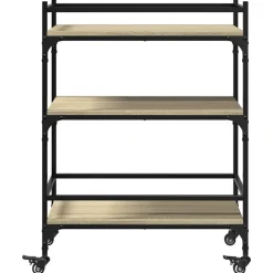 vidaXL Carrito de cocina madera ingeniería 65x40x86,5 cm Roble Sonoma Outlet