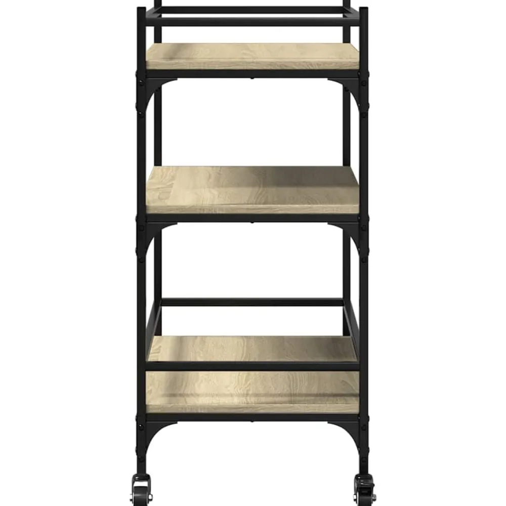 vidaXL Carrito de cocina madera ingeniería 65x40x86,5 cm Roble Sonoma Outlet