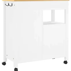 vidaXL Carros E Islas-Carrito de cocina MONZA madera maciza de pino 84x40x88,5 cm
