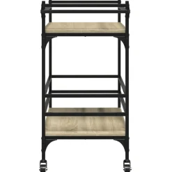 vidaXL Carrito de cocina madera ingeniería 82x40x78,5 cm Roble Sonoma Discount