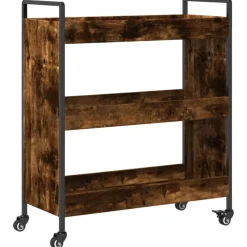 vidaXL Carros E Islas-Carrito de cocina madera ingeniería 70x30x82 cm