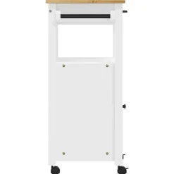 vidaXL Carros E Islas-Carrito de cocina MONZA madera maciza de pino 48x40x88,5 cm