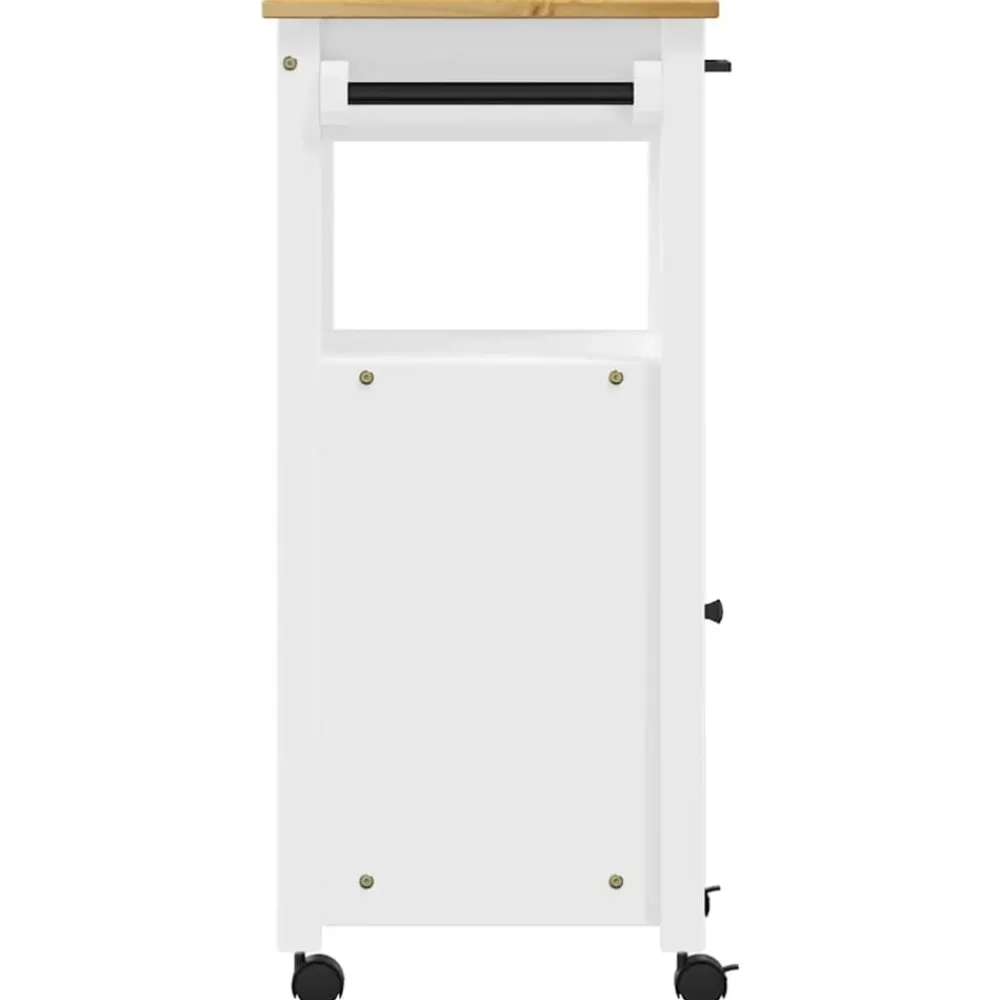 vidaXL Carros E Islas-Carrito de cocina MONZA madera maciza de pino 48x40x88,5 cm
