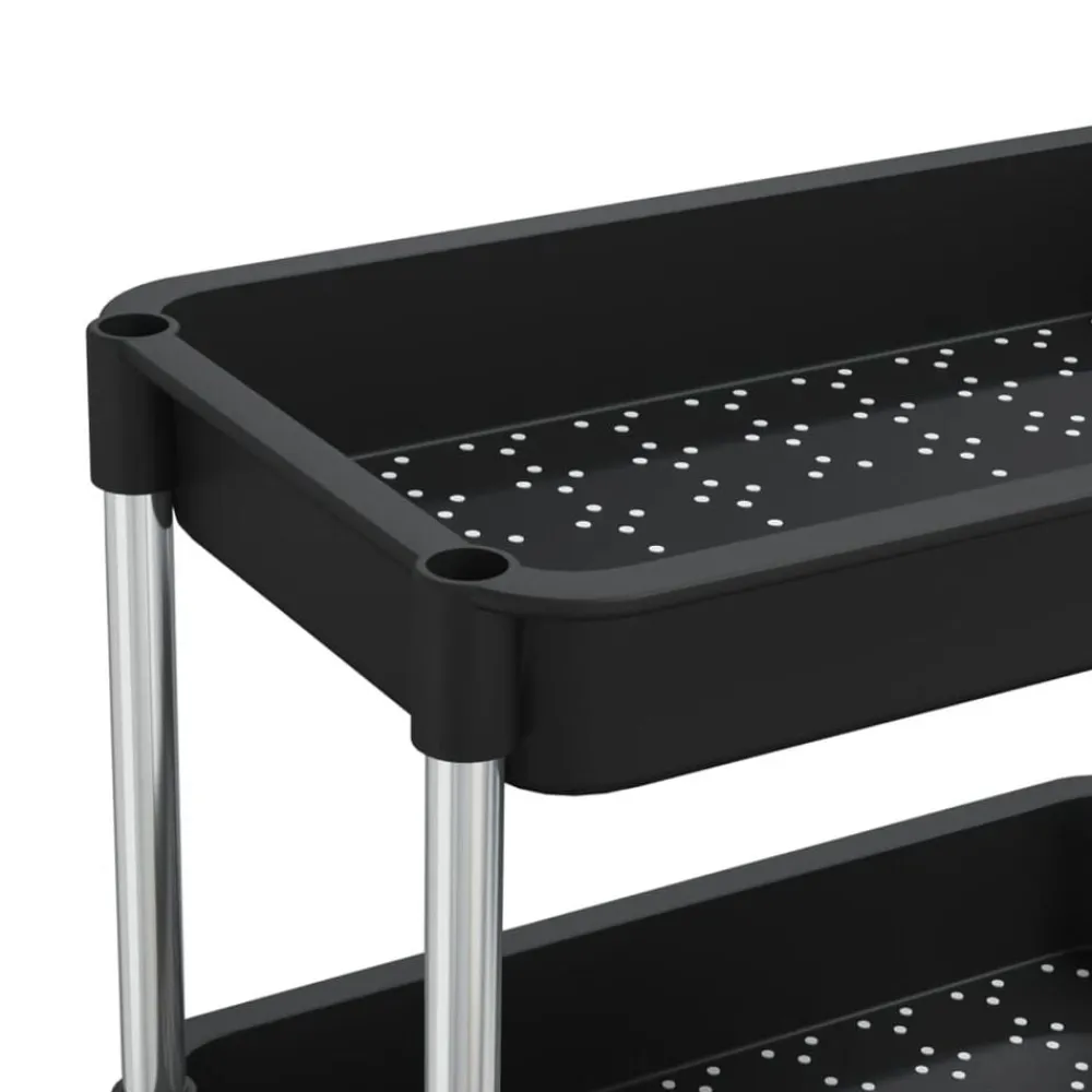 vidaXL Carros E Islas-Carrito de cocina 5 niveles hierro y ABS 42x29x128 cm