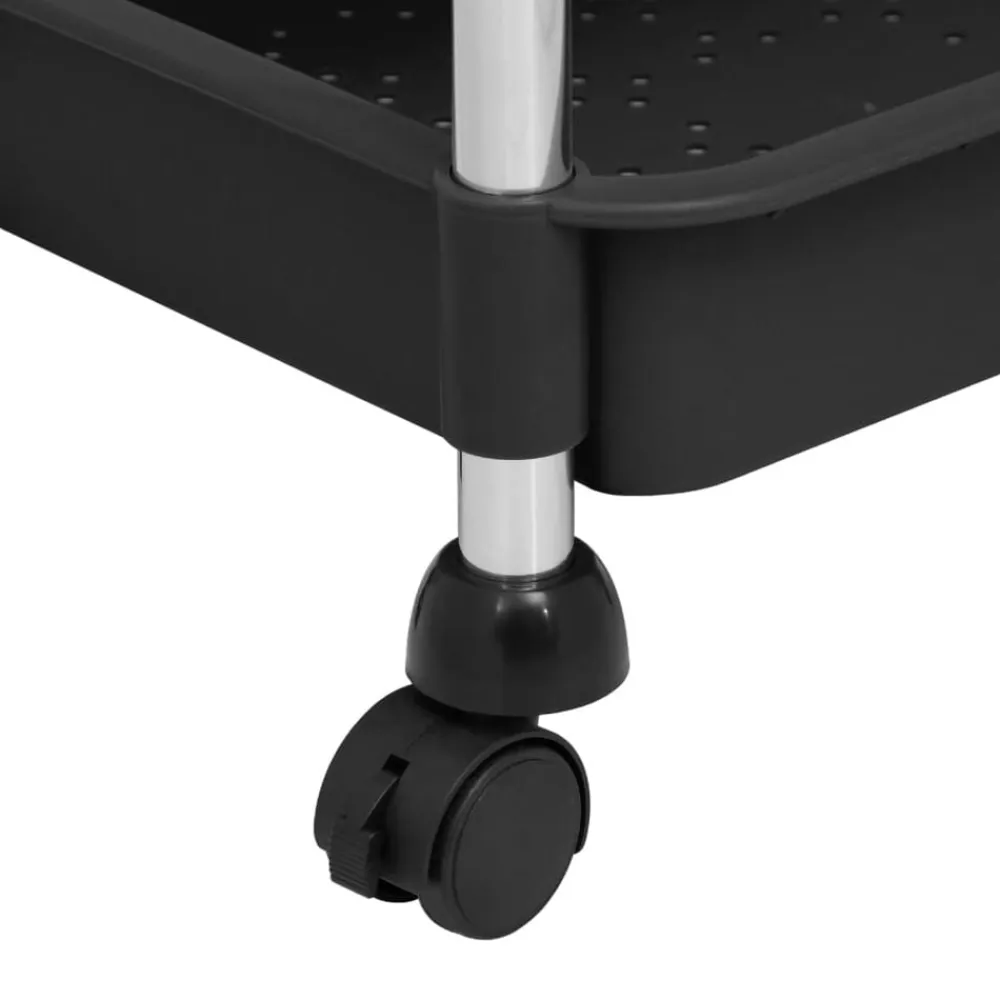 vidaXL Carros E Islas-Carrito de cocina 5 niveles hierro y ABS 42x29x128 cm