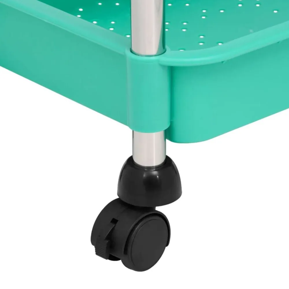 vidaXL Carrito de cocina 5 niveles hierro y ABS turquesa 42x29x128 cm Tuquesa Best