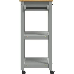 vidaXL Carrito de cocina MONZA madera maciza de pino 60x40x88,5 cm Gris Hot