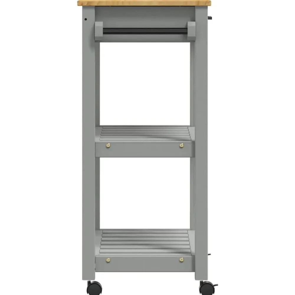 vidaXL Carrito de cocina MONZA madera maciza de pino 60x40x88,5 cm Gris Hot