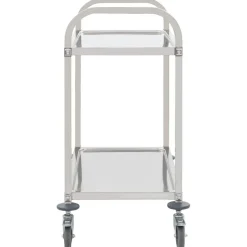 vidaXL Carrito de cocina de 2 alturas acero inoxidable 96,5x55x90 cm Outlet