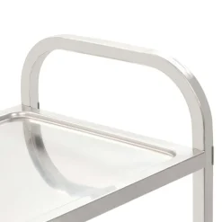 vidaXL Carrito de cocina de 2 alturas acero inoxidable 96,5x55x90 cm Outlet