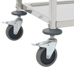 vidaXL Carrito de cocina de 2 alturas acero inoxidable 96,5x55x90 cm Outlet