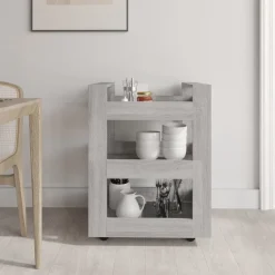 vidaXL Carros E Islas-Carrito de cocina madera contrachapada 60x45x80 cm