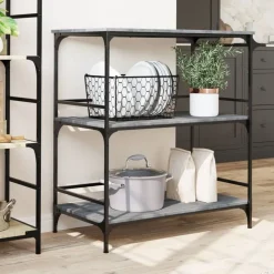 vidaXL Carros E Islas-Carrito de cocina madera ingeniería 100,5x50x105 cm
