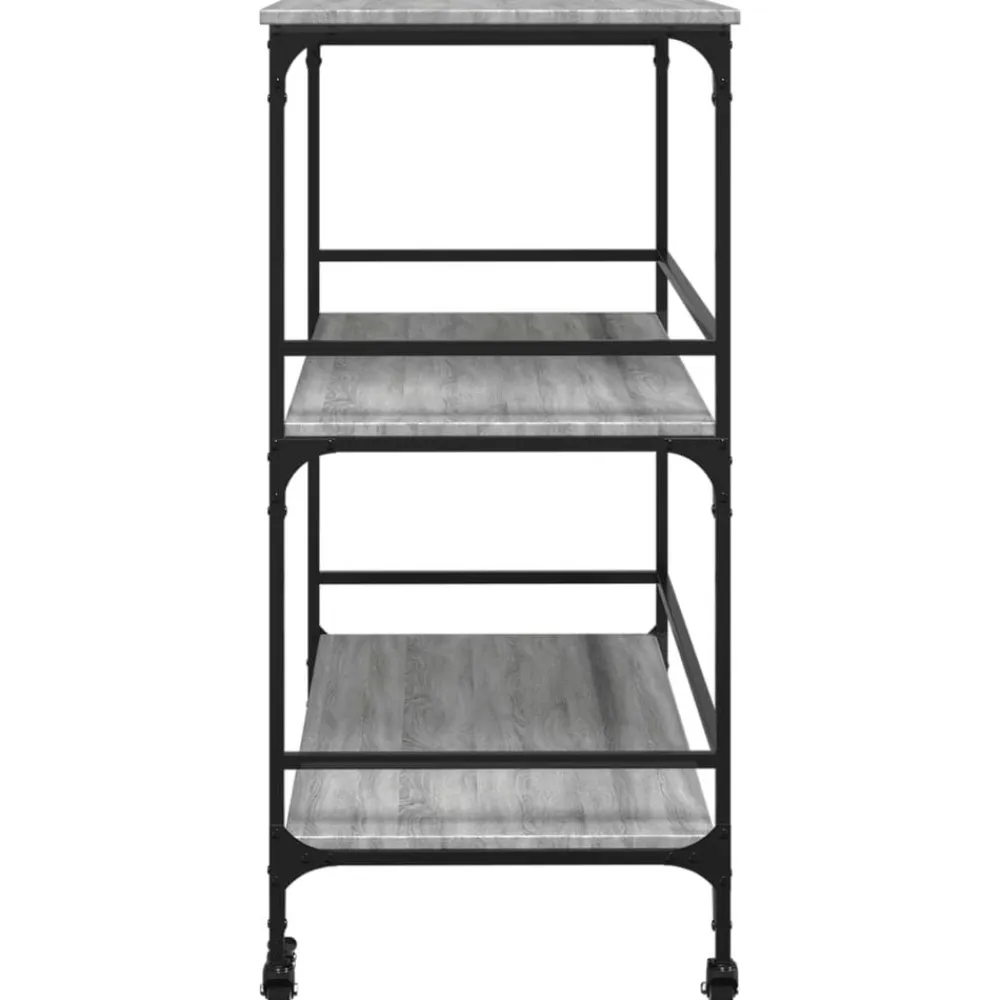 vidaXL Carros E Islas-Carrito de cocina madera ingeniería 100,5x50x105 cm