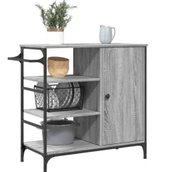 vidaXL Carrito de cocina de madera 87,5x38,5x84,5 cm Gris sonoma Hot