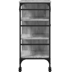 vidaXL Carrito de cocina de madera 87,5x38,5x84,5 cm Gris sonoma Hot