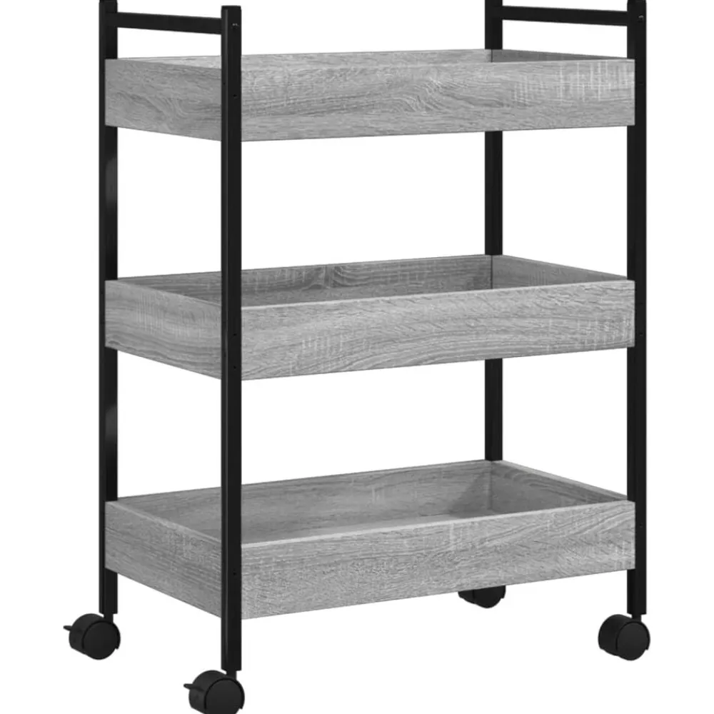 vidaXL Carrito de cocina madera de ingeniería 50x30x70 cm Gris sonoma Sale