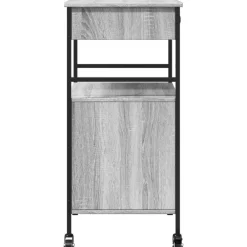 vidaXL Carrito de cocina madera ingeniería 56x43x89,5 cm Gris sonoma Clearance