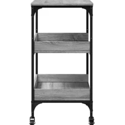 vidaXL Carrito de cocina madera ingeniería 60x41x80,5 cm Gris sonoma Clearance