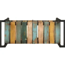 vidaXL Carros E Islas-Carrito de cocina de madera maciza reciclada 87x36x81 cm