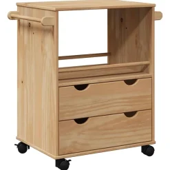 vidaXL Carrito de cocina OTTA madera maciza de pino 59x45x80 cm Sale