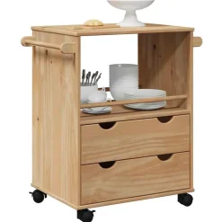 vidaXL Carrito de cocina OTTA madera maciza de pino 59x45x80 cm Sale