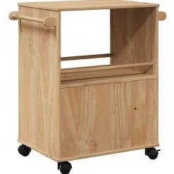 vidaXL Carrito de cocina OTTA madera maciza de pino 59x45x80 cm Sale