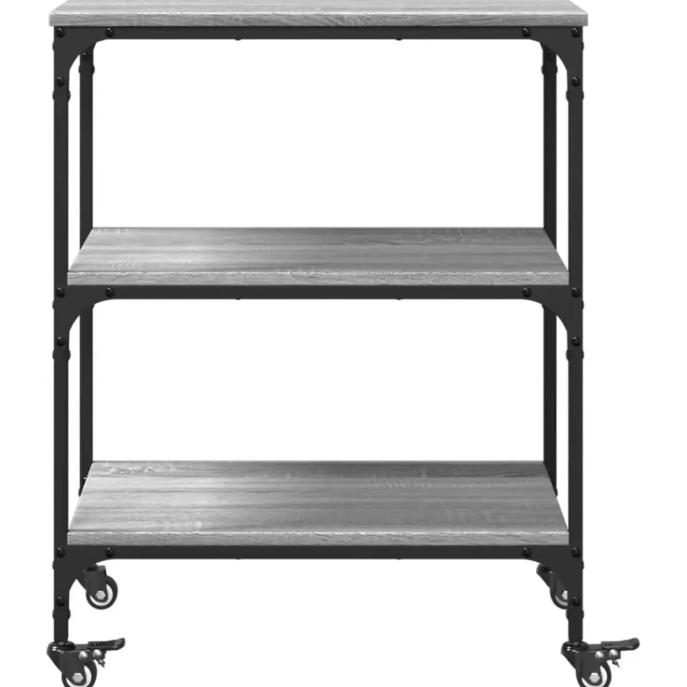 vidaXL Carrito de cocina madera de ingeniería 60x41x76 cm Gris sonoma Sale