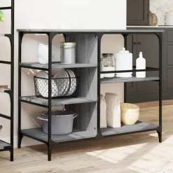 vidaXL Carros E Islas-Carrito de cocina madera ingeniería 100x45x89,5 cm