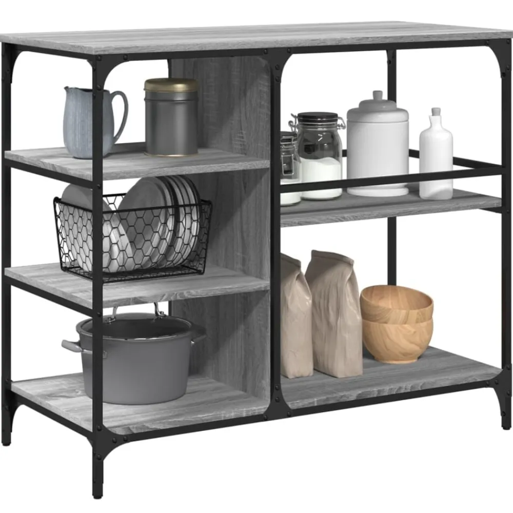 vidaXL Carros E Islas-Carrito de cocina madera ingeniería 100x45x89,5 cm
