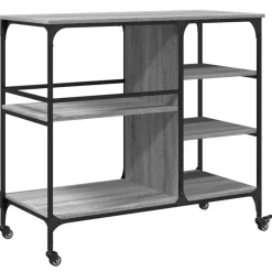 vidaXL Carros E Islas-Carrito de cocina madera ingeniería 100x45x89,5 cm