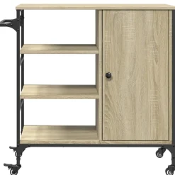 vidaXL Carros E Islas-Carrito de cocina madera ingeniería Sonoma 87,5x38,5x84,5 cm