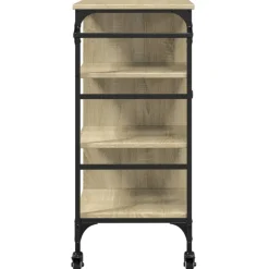 vidaXL Carros E Islas-Carrito de cocina madera ingeniería Sonoma 87,5x38,5x84,5 cm