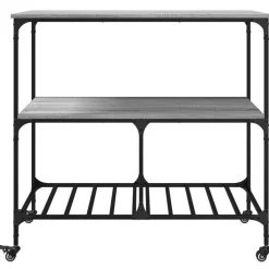 vidaXL Carros E Islas-Carrito de cocina madera ingeniería 100x50x95 cm