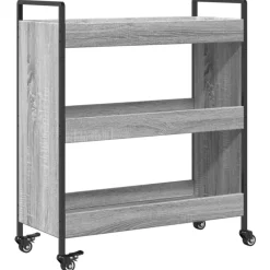 vidaXL Carrito de cocina madera de ingeniería 70x30x82 cm Gris sonoma New