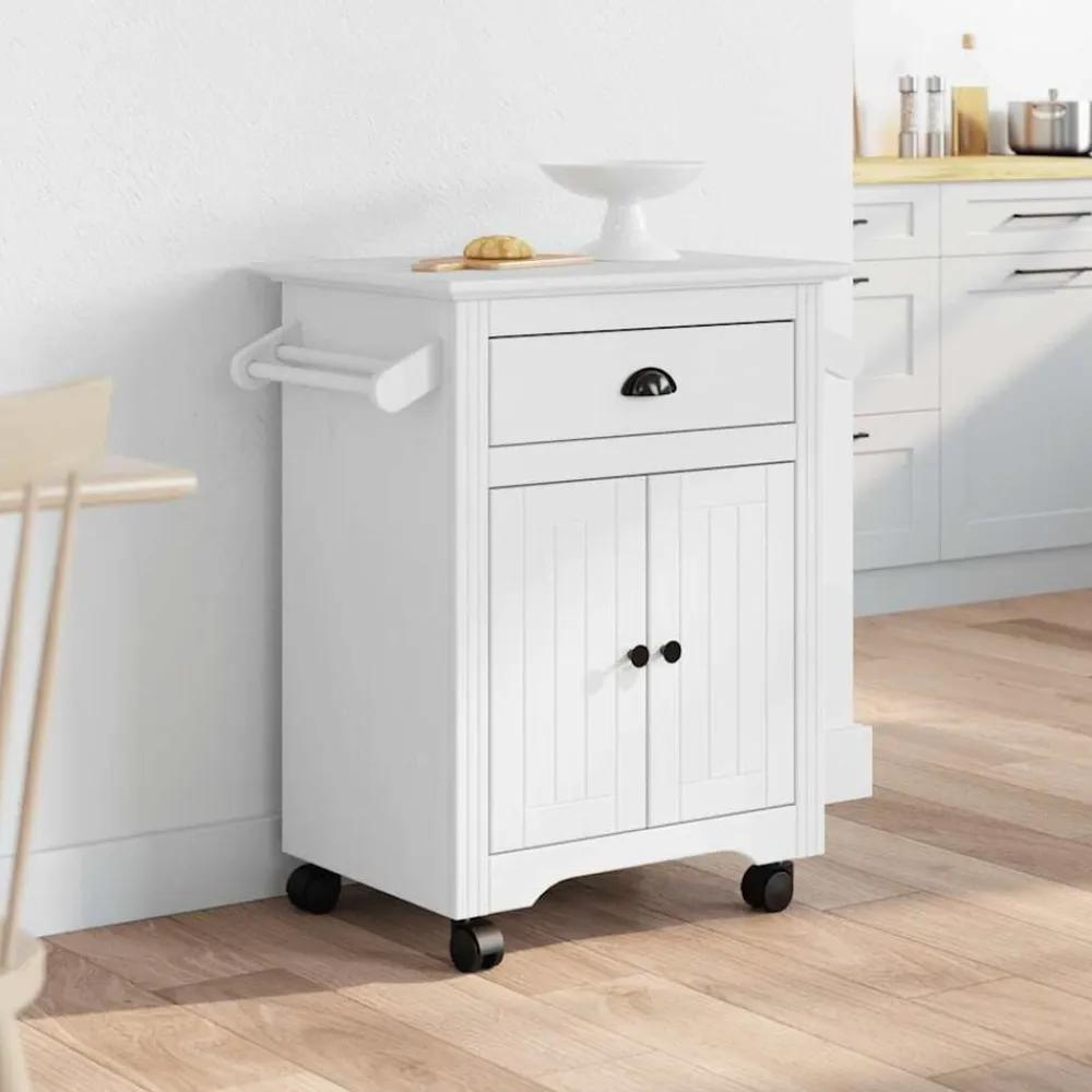 vidaXL Carrito de cocina BODO 72x45x80 cm Blanco Online