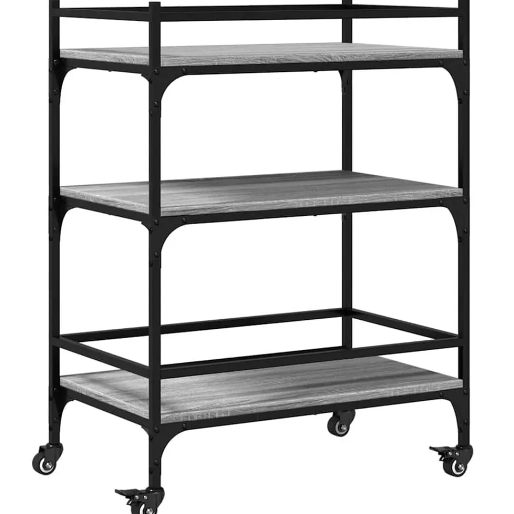 vidaXL Carros E Islas-Carrito de cocina madera ingeniería 65x40x86,5 cm