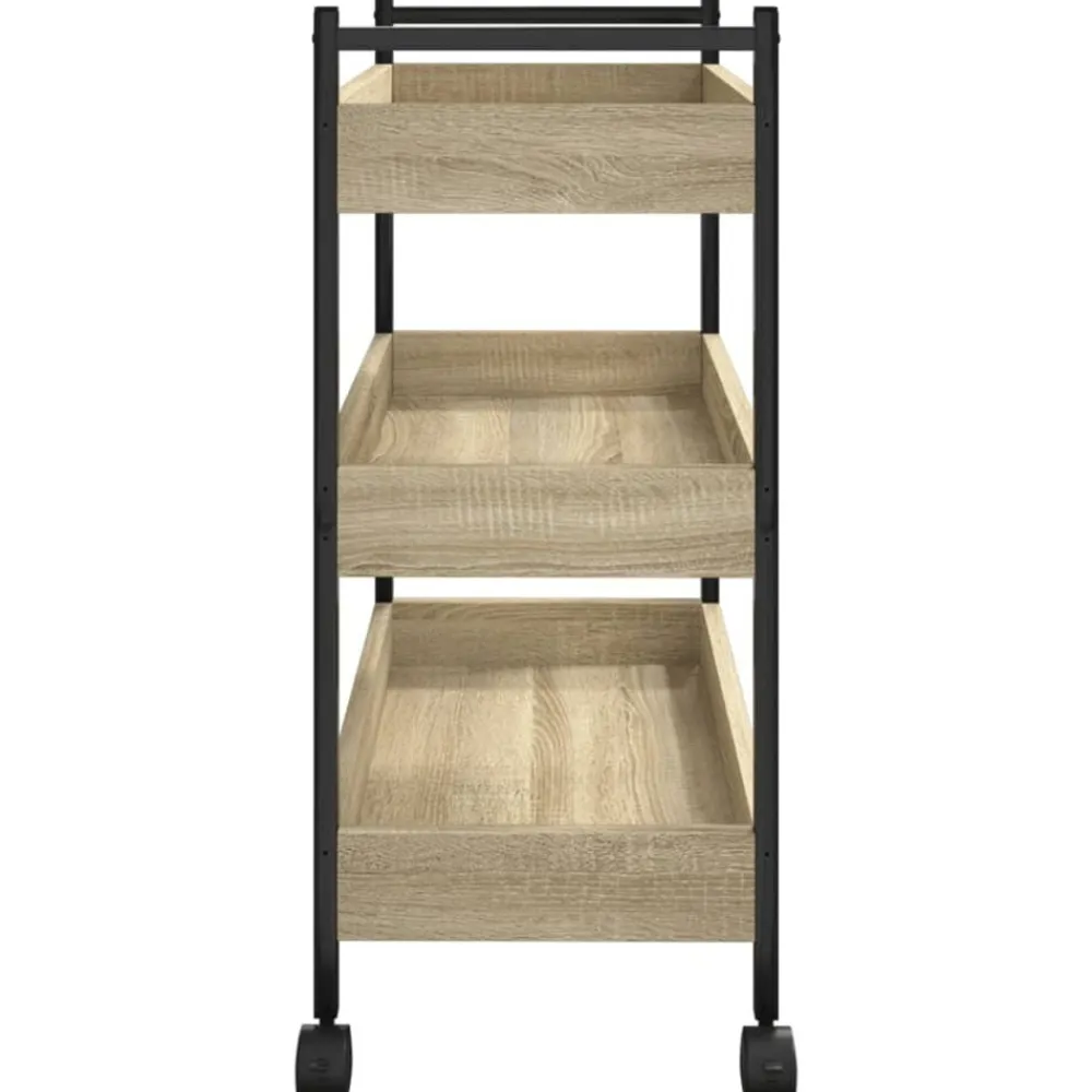 vidaXL Carros E Islas-Carrito de cocina madera de ingeniería 50x30x70 cm