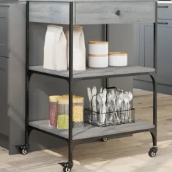 vidaXL Carros E Islas-Carrito de cocina madera ingeniería 60x48x89,5 cm