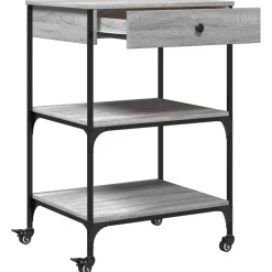 vidaXL Carros E Islas-Carrito de cocina madera ingeniería 60x48x89,5 cm