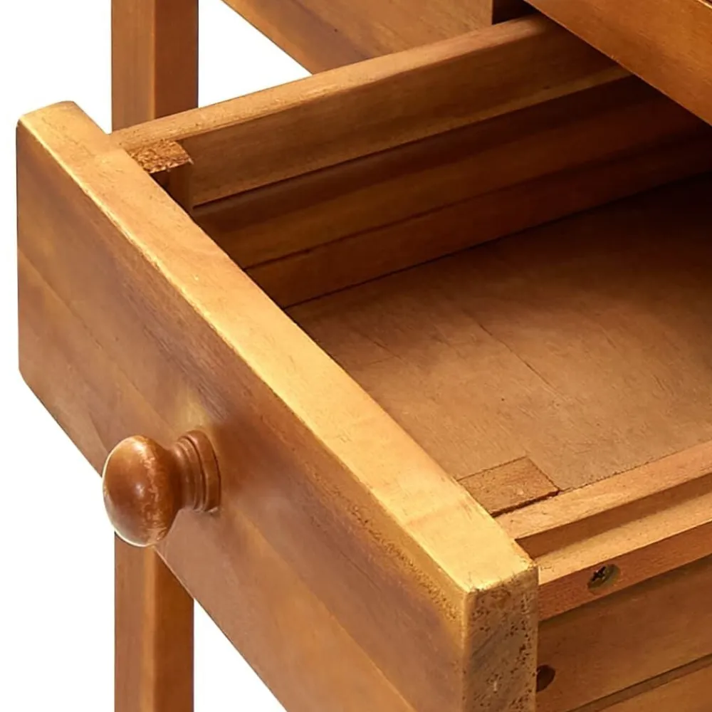 vidaXL Carrito de cocina exterior madera maciza acacia 92x43,5x141,5cm Outlet