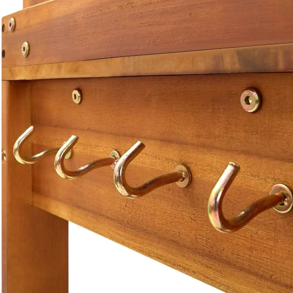 vidaXL Carrito de cocina exterior madera maciza acacia 92x43,5x141,5cm Outlet