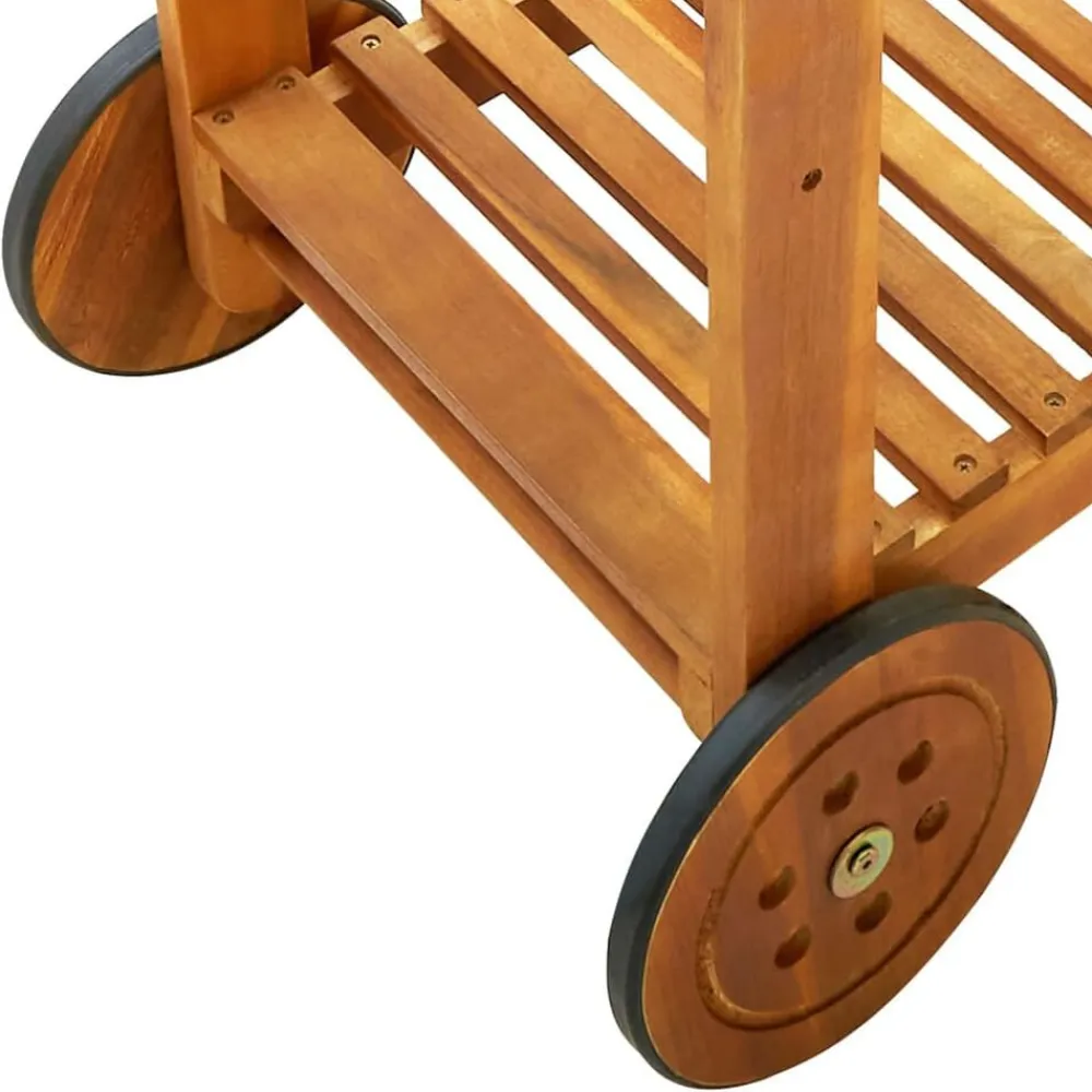 vidaXL Carrito de cocina exterior madera maciza acacia 92x43,5x141,5cm Outlet