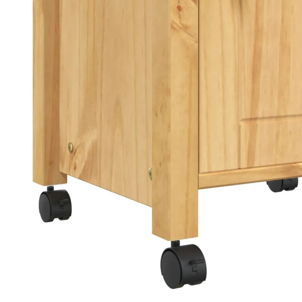 vidaXL Carros E Islas-Carrito de cocina MONZA madera maciza de pino 48x40x88,5 cm